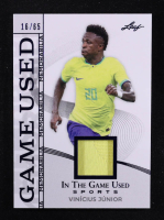 Vinicius Junior 2025 Leaf ITG Used Sports Game Used Memorabilia Blue Foil JSY #GM49 #16/65 at PristineAuction.com