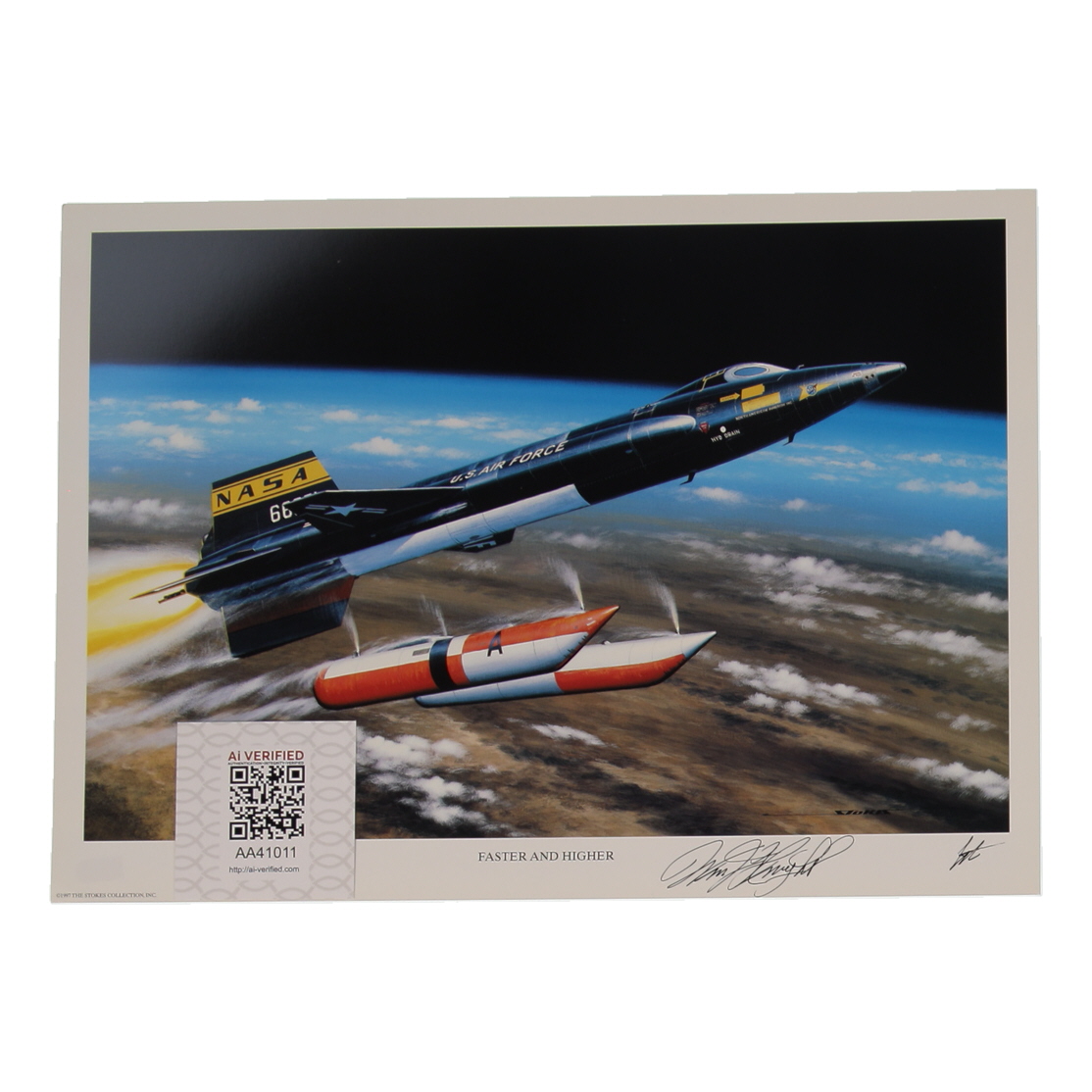 William Knight Signed Stan Stokes "Faster and Higher" Lithograph (AIV) at PristineAuction.com William Knight Signed Stan Stokes "Faster and Higher" Lithograph (AIV) at PristineAuction.com