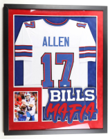 Josh Allen Signed Custom Framed Jersey Display with Photo (JSA) at PristineAuction.com
