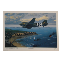 S.H. Matt Matheson Signed Stan Stokes "D-Day Invaders" Lithograph Inscribed "Maj Gen USA Rgt" (AIV) at PristineAuction.com