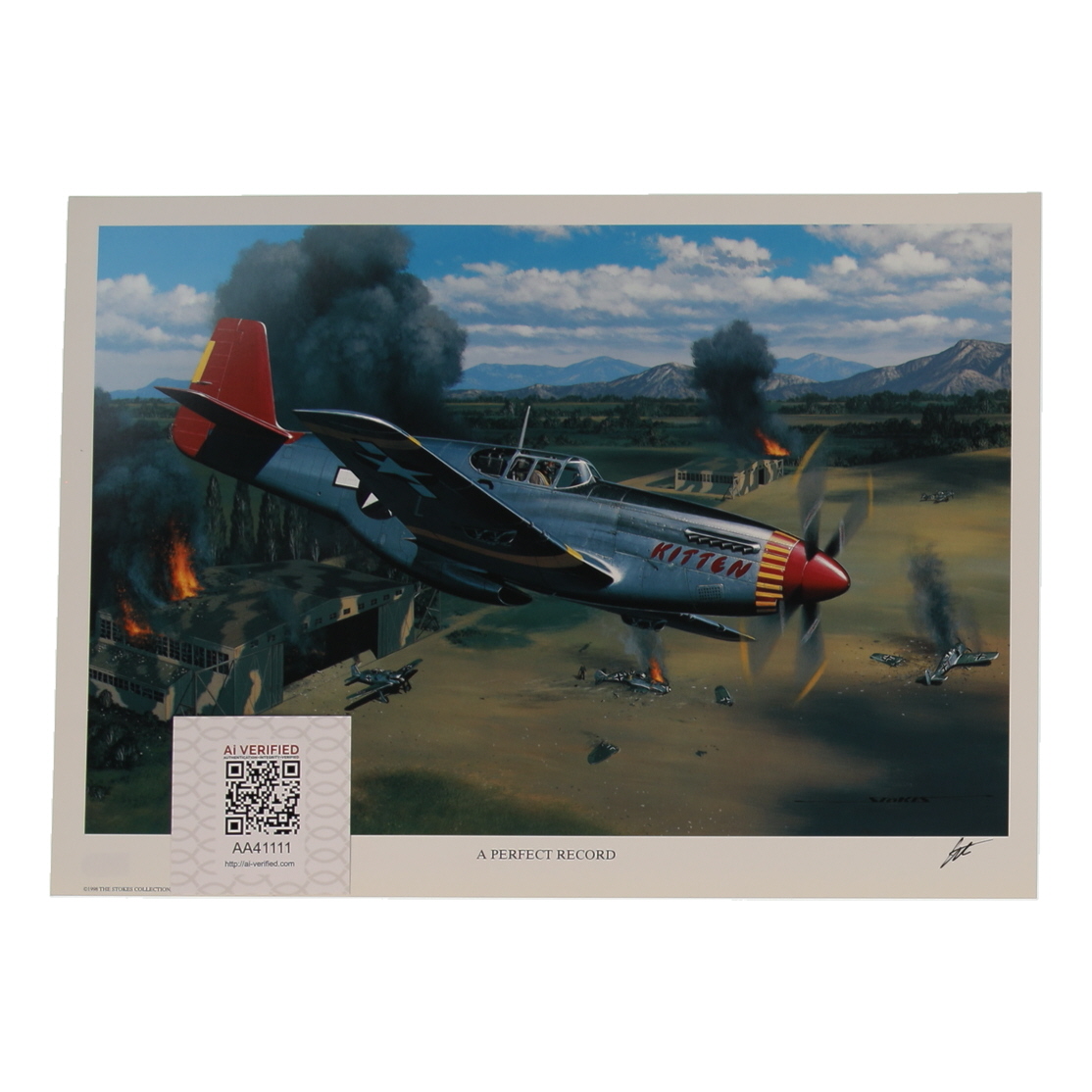 Charles McGee Signed Stan Stokes "A Perfect Record" Lithograph (AIV) at PristineAuction.com Charles McGee Signed Stan Stokes "A Perfect Record" Lithograph (AIV) at PristineAuction.com