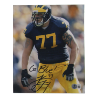 Jake Long Signed Michigan Wolverines 8x10 Photo Inscribed "Go Blue!" (Beckett) at PristineAuction.com