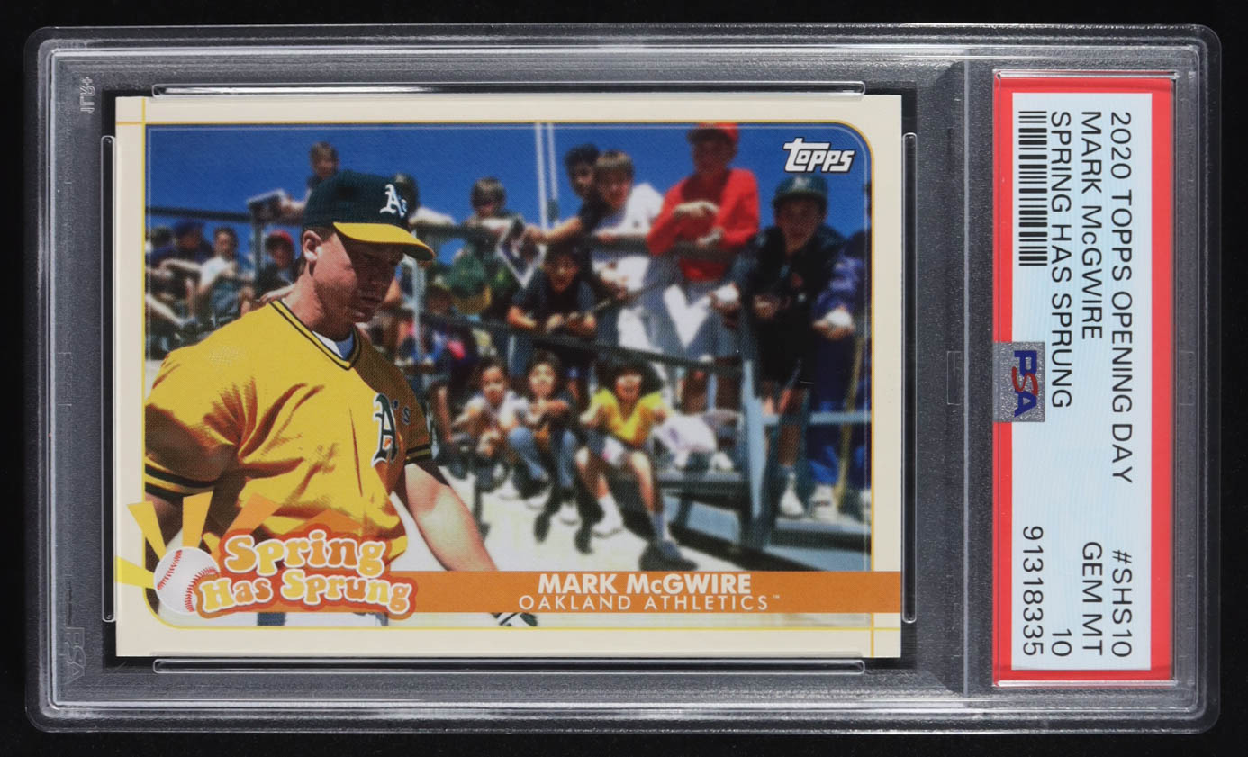 Mark McGwire 2020 Topps Opening Day Spring Has Sprung #SHS10 (PSA 10) at PristineAuction.com Mark McGwire 2020 Topps Opening Day Spring Has Sprung #SHS10 (PSA 10) at PristineAuction.com