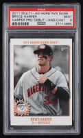 Bryce Harper 2011 Multi-Ad Hagerstown Suns Harper Pro Debut Hand at Chest RC (PSA 9) at PristineAuction.com