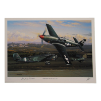 Michael T. Russo Signed Stan Stokes "The First Mustang Ace" Lithograph (AIV) at PristineAuction.com