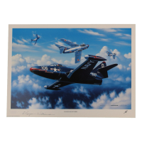 Royce Williams Signed Stan Stokes "Good Hunting" Lithograph (AIV) at PristineAuction.com