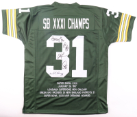 "S.B. XXXI Champs" Highlight Stat Jersey Signed By (5) Dorsey Levens, Don Beebe, Antonio Freeman, Andre Rison (JSA) at PristineAuction.com