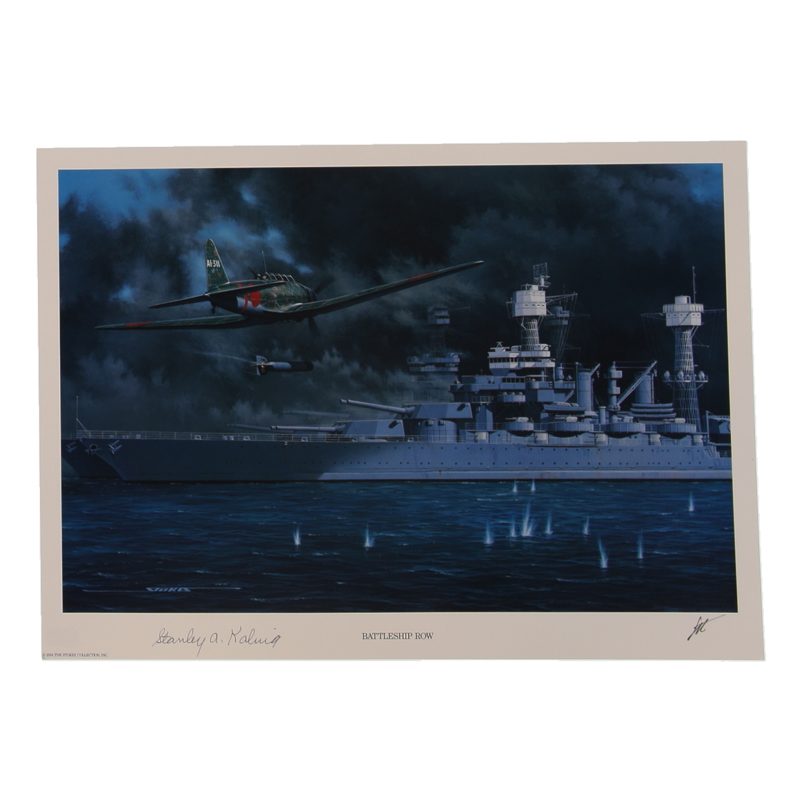 Stanley Kalina Signed Stan Stokes "Battleship Row" Lithograph (AIV) at PristineAuction.com Stanley Kalina Signed Stan Stokes "Battleship Row" Lithograph (AIV) at PristineAuction.com