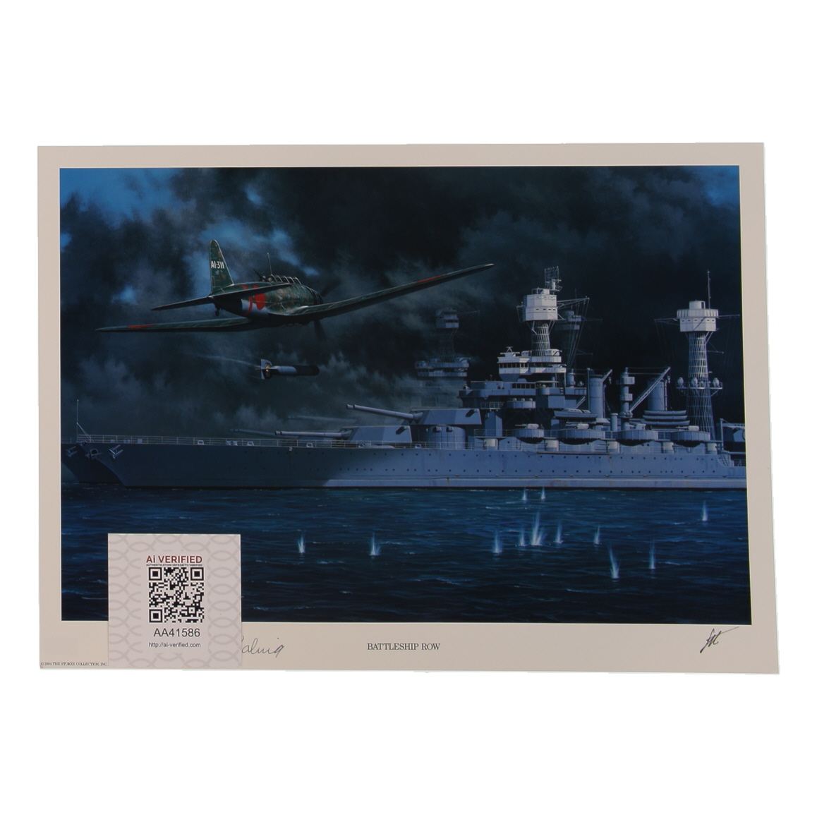 Stanley Kalina Signed Stan Stokes "Battleship Row" Lithograph (AIV) at PristineAuction.com Stanley Kalina Signed Stan Stokes "Battleship Row" Lithograph (AIV) at PristineAuction.com