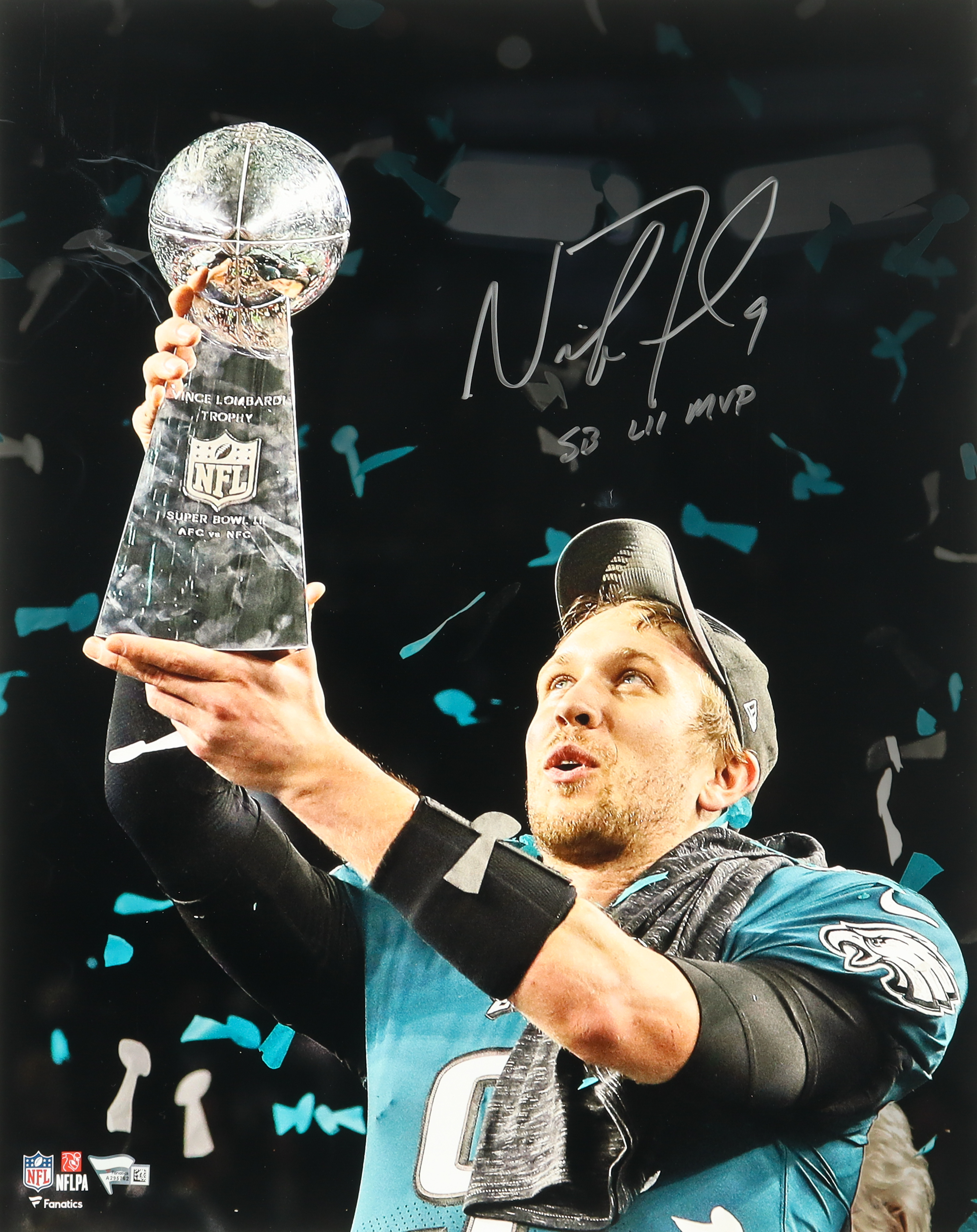 Nick Foles Signed Eagles 16x20 Photo Inscribed "SB LII MVP" (Fanatics) at PristineAuction.com Nick Foles Signed Eagles 16x20 Photo Inscribed "SB LII MVP" (Fanatics) at PristineAuction.com
