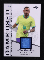 Neymar Junior 2025 Leaf ITG Used Sports Game Used Memorabilia Blue Foil JSY #GM33 #3/65 at PristineAuction.com