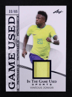 Vinicius Junior 2025 Leaf ITG Used Sports Game Used Memorabilia Blue Foil JSY #GM49 #33/65 at PristineAuction.com