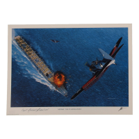 Capt. Robert M. Elder Signed Stan Stokes "Midway: The Turning Point" Lithograph Inscribed "USN" (AIV) at PristineAuction.com