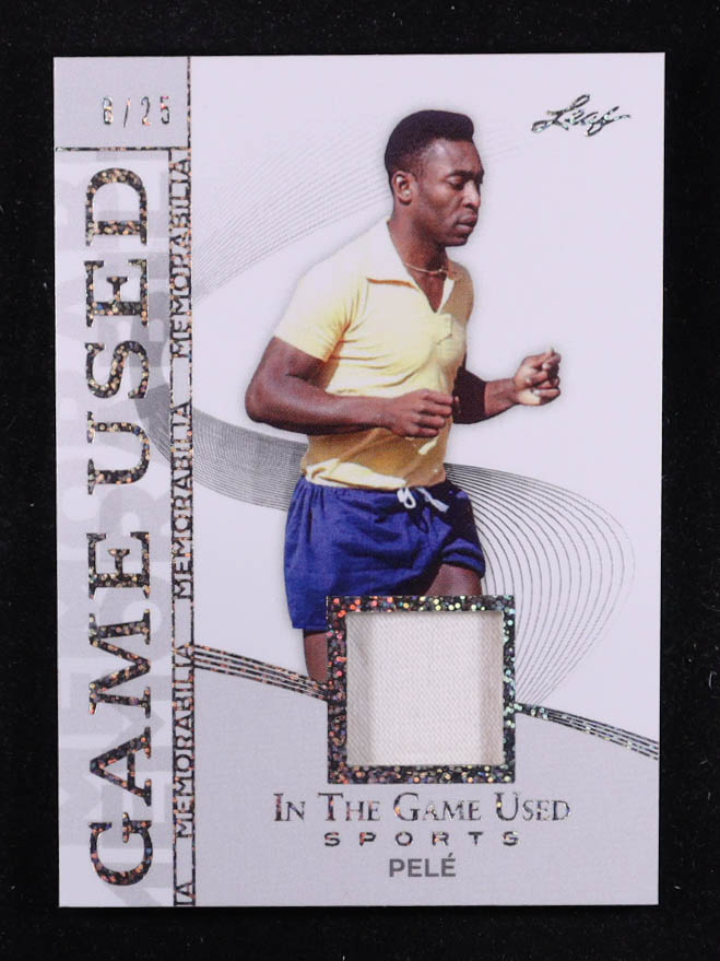 Pele 2025 Leaf ITG Used Sports Game Used Memorabilia Purple Foil JSY #GM38 #8/25 at PristineAuction.com Pele 2025 Leaf ITG Used Sports Game Used Memorabilia Purple Foil JSY #GM38 #8/25 at PristineAuction.com