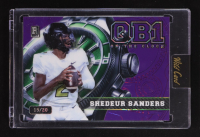 Shedeur Sanders 2024 Wild Card QB1 On The Clock Prismatic Purple #SS3 RC #15/20 at PristineAuction.com