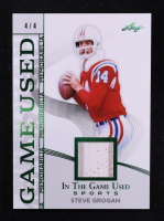 Steve Grogan 2025 Leaf ITG Used Sports Game Used Memorabilia Emerald Foil JSY #GM43 #4/4 at PristineAuction.com
