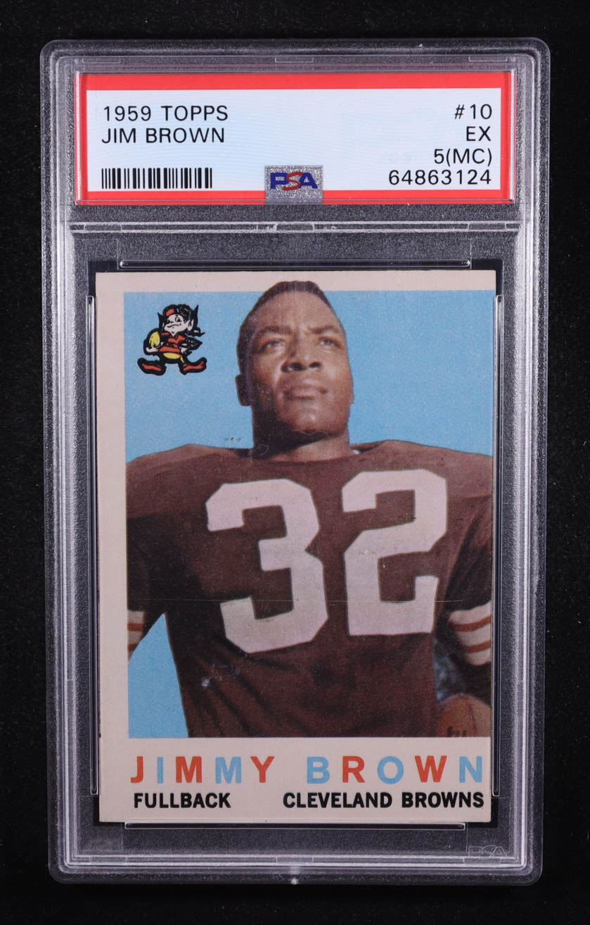 Jim Brown 1959 Topps #10 (PSA 5) at PristineAuction.com Jim Brown 1959 Topps #10 (PSA 5) at PristineAuction.com