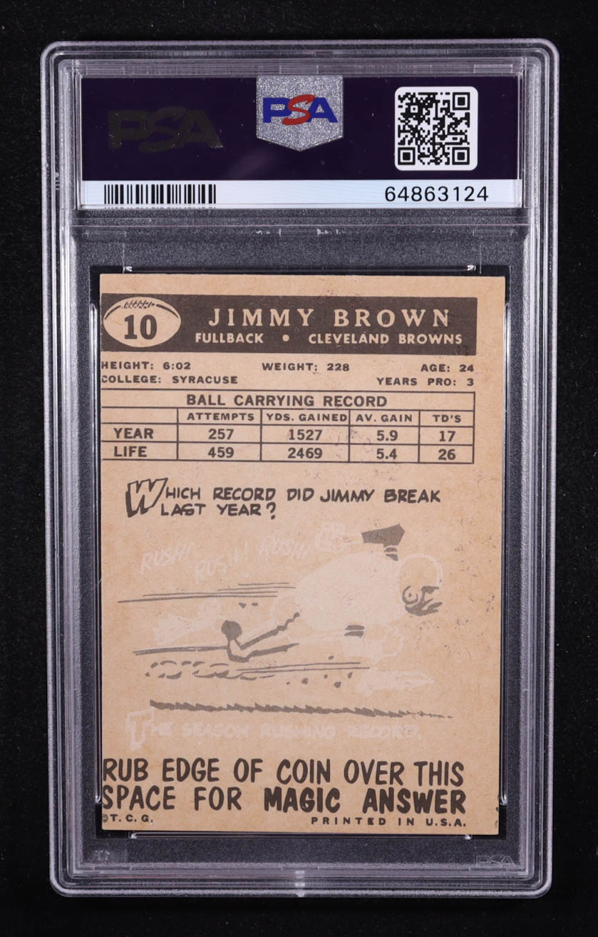 Jim Brown 1959 Topps #10 (PSA 5) at PristineAuction.com Jim Brown 1959 Topps #10 (PSA 5) at PristineAuction.com