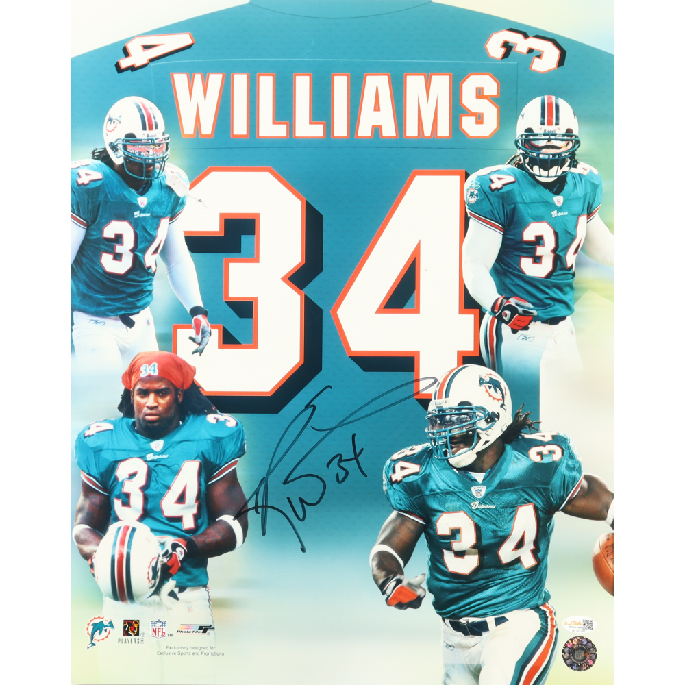 Rickey Williams Signed Dolphins 16x20 Photo (JSA) at PristineAuction.com