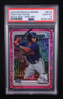Cristian Pache 2020 Bowman Chrome Prospect Mega Box Pink Refractor #BCP-5 RC #124/199 (PSA 10) at PristineAuction.com