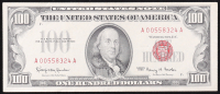1966 U.S. $100 Legal Tender Note, Red Seal - Fr. 1550 (AA Block) Signed: Granahan / Fowler at PristineAuction.com
