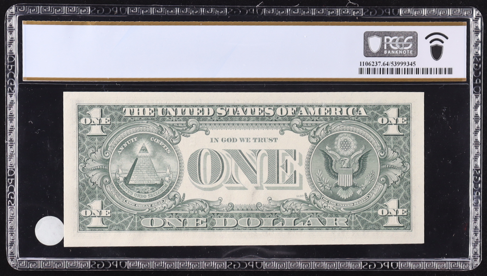 1963-B U.S. $1 Federal Reserve "Barr-Star" Note, Richmond - Fr. 1902-E* (E* Block) Signed: Granahan / Barr (PCGS Choice Unc 64 PPQ) at PristineAuction.com 1963-B U.S. $1 Federal Reserve "Barr-Star" Note, Richmond - Fr. 1902-E* (E* Block) Signed: Granahan / Barr (PCGS Choice Unc 64 PPQ) at PristineAuction.com
