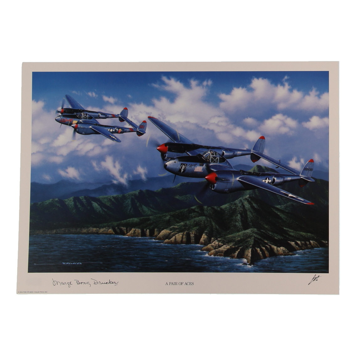 Marge Bong Drucker Signed Stan Stokes "A Pair of Aces" Lithograph (AIV) at PristineAuction.com Marge Bong Drucker Signed Stan Stokes "A Pair of Aces" Lithograph (AIV) at PristineAuction.com