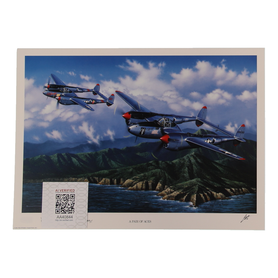 Marge Bong Drucker Signed Stan Stokes "A Pair of Aces" Lithograph (AIV) at PristineAuction.com Marge Bong Drucker Signed Stan Stokes "A Pair of Aces" Lithograph (AIV) at PristineAuction.com