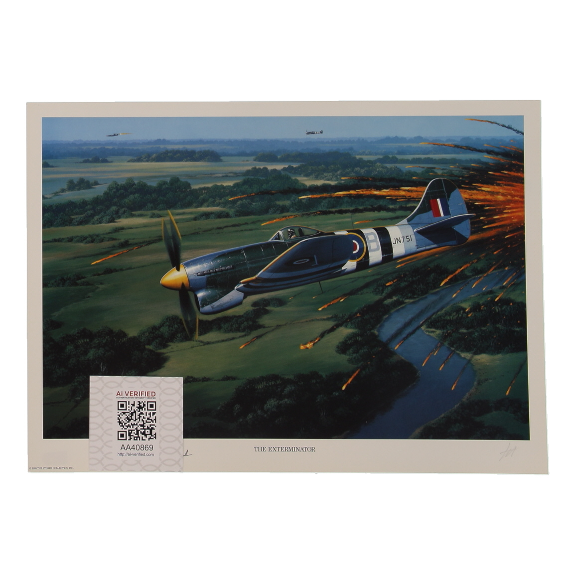 Roland Beamont Signed Stan Stokes "The Exterminator" Lithograph (AIV) at PristineAuction.com Roland Beamont Signed Stan Stokes "The Exterminator" Lithograph (AIV) at PristineAuction.com