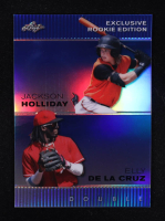 Jackson Holliday / Elly De La Cruz 2023 Leaf Metal Special Release Exclusive Rookie Edition Prismatic Blue #ERE04 RC #3/20 at PristineAuction.com