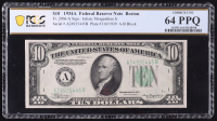1934-A U.S. $10 Federal Reserve Note, Boston - Fr. 2006-A (AB Block) Signed: Julian / Morgenthau (PCGS Choice Unc 64 PPQ) at PristineAuction.com