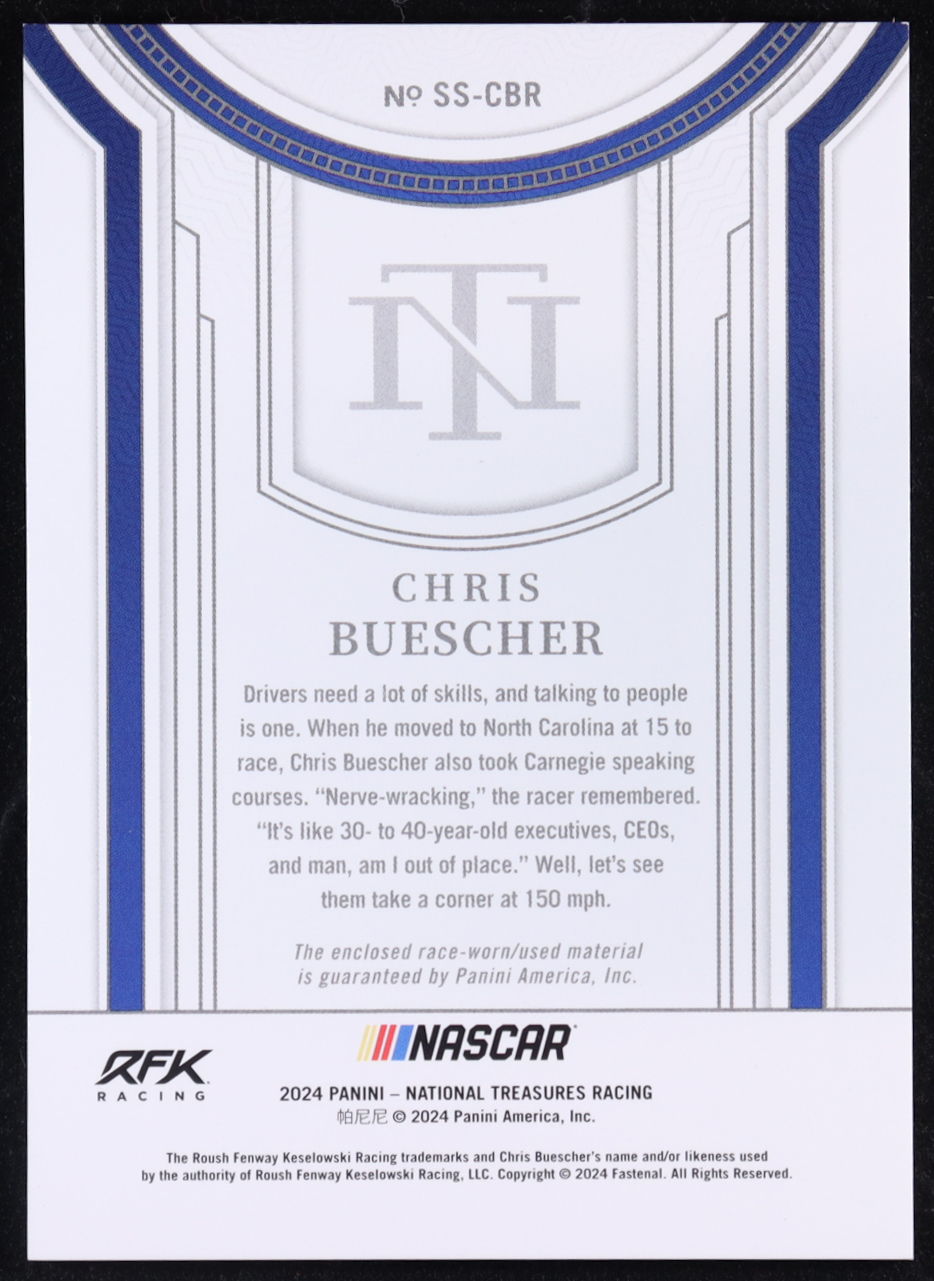 Chris Buescher 2024 Panini National Treasures Silhouettes #6 #86/99 at PristineAuction.com Chris Buescher 2024 Panini National Treasures Silhouettes #6 #86/99 at PristineAuction.com