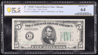 1934-D U.S. $5 Federal Reserve Note, Chicago - Fr. 1960-G (GC Block) Signed: Clark / Snyder (PCGS Choice Unc 64) at PristineAuction.com