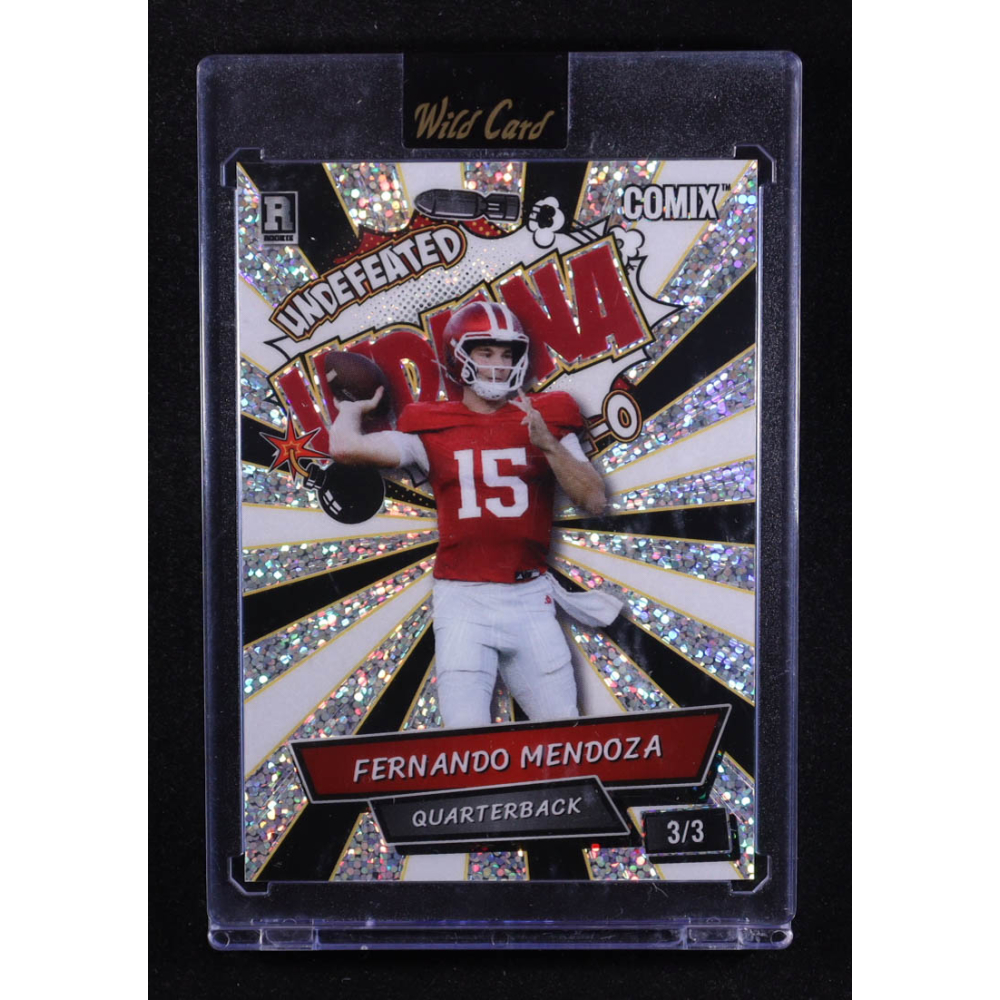 Fernando Mendoza 2025 Wild Card Comix Indiana Sparkles #FM02 #3/3 RC at PristineAuction.com