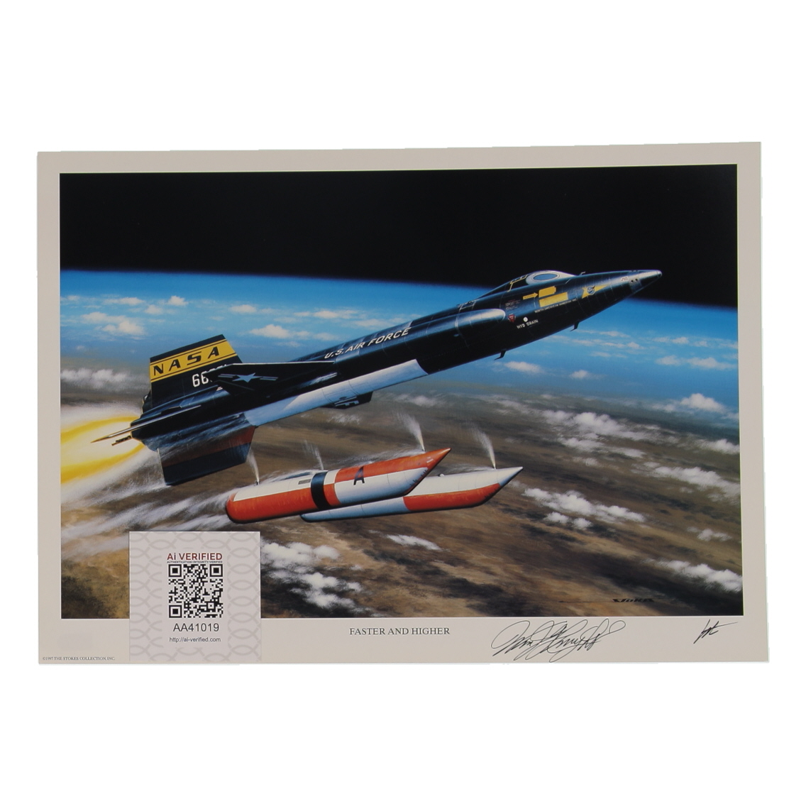 William Knight Signed Stan Stokes "Faster and Higher" Lithograph (AIV) at PristineAuction.com William Knight Signed Stan Stokes "Faster and Higher" Lithograph (AIV) at PristineAuction.com