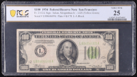 1934 U.S. $100 Federal Reserve Note, San Francisco - Fr. 2152-L (LA Block) Signed: Julian / Morgenthau (PCGS Very Fine 25) at PristineAuction.com