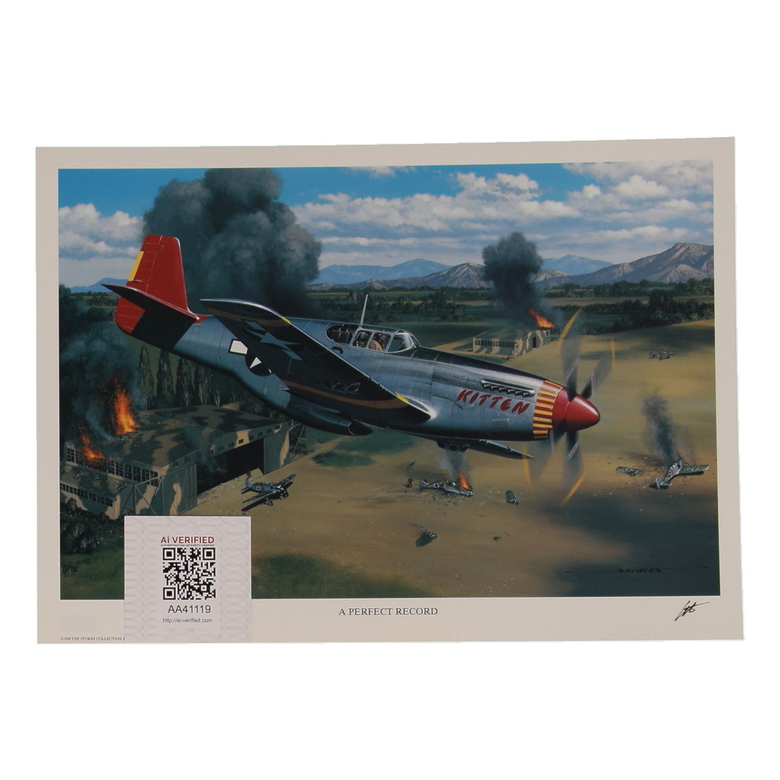 Charles McGee Signed Stan Stokes "A Perfect Record" Lithograph (AIV) at PristineAuction.com Charles McGee Signed Stan Stokes "A Perfect Record" Lithograph (AIV) at PristineAuction.com