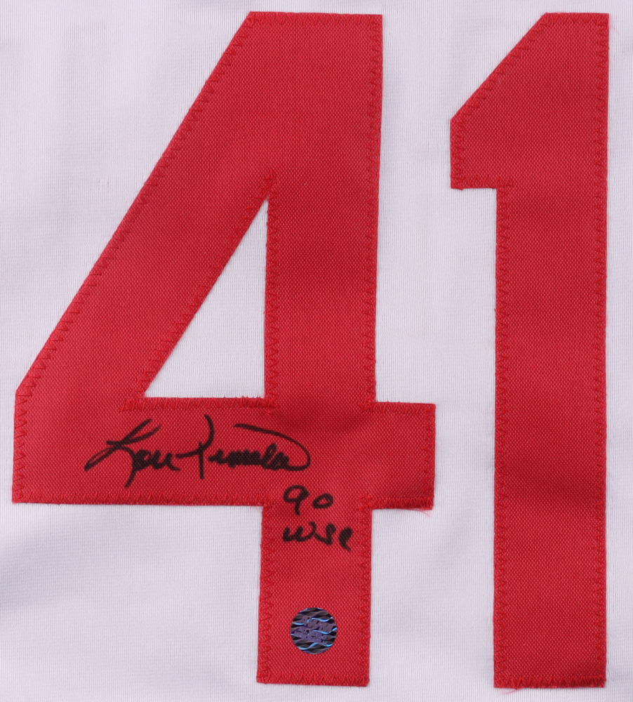 Lou Piniella Signed Jersey Inscribed "90 WSC" (AWM) at PristineAuction.com Lou Piniella Signed Jersey Inscribed "90 WSC" (AWM) at PristineAuction.com