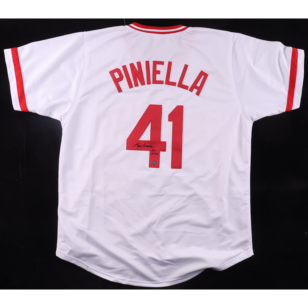 Lou Piniella Signed Jersey Inscribed "90 WSC" (AWM) at PristineAuction.com