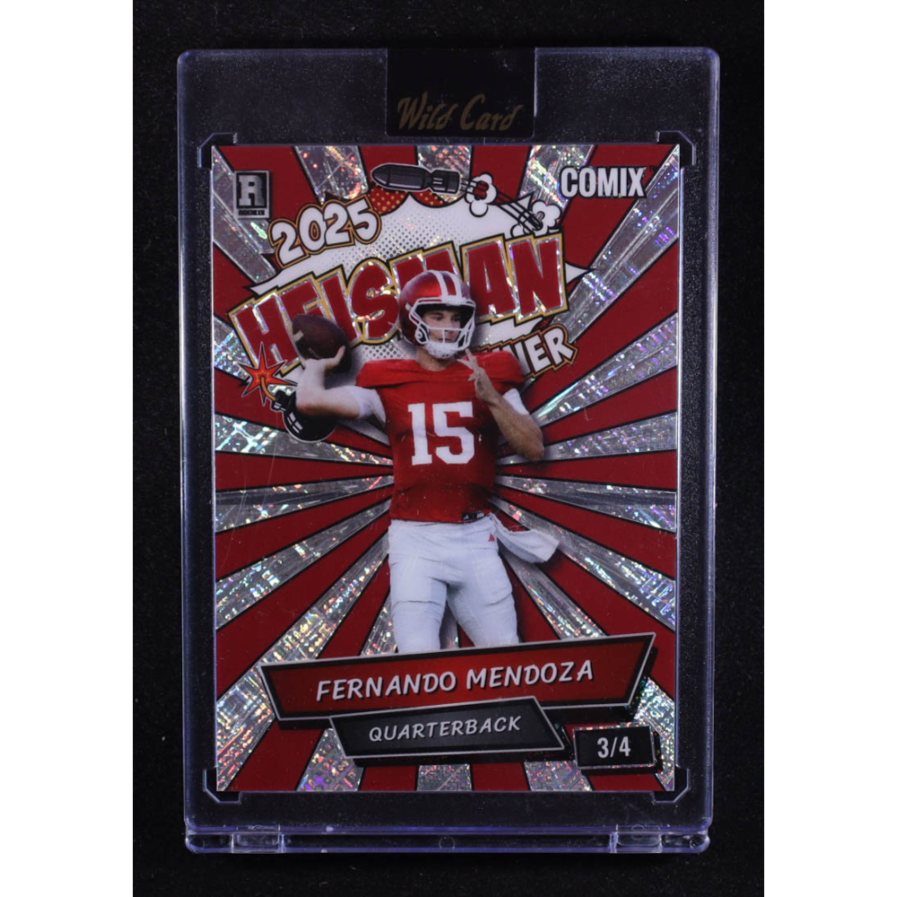 Fernando Mendoza 2025 Wild Card Comix Heisman Cross Hatch #FM02 #3/4 RC at PristineAuction.com
