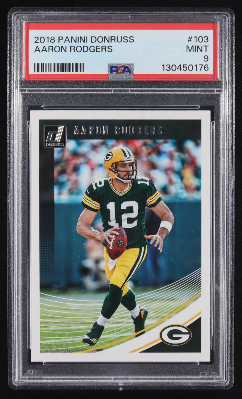 Aaron Rodgers 2018 Donruss #103 (PSA 9) at PristineAuction.com Aaron Rodgers 2018 Donruss #103 (PSA 9) at PristineAuction.com