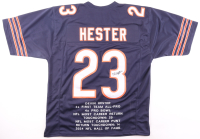 Devin Hester Signed Career Highlight Stat Jersey (JSA) at PristineAuction.com