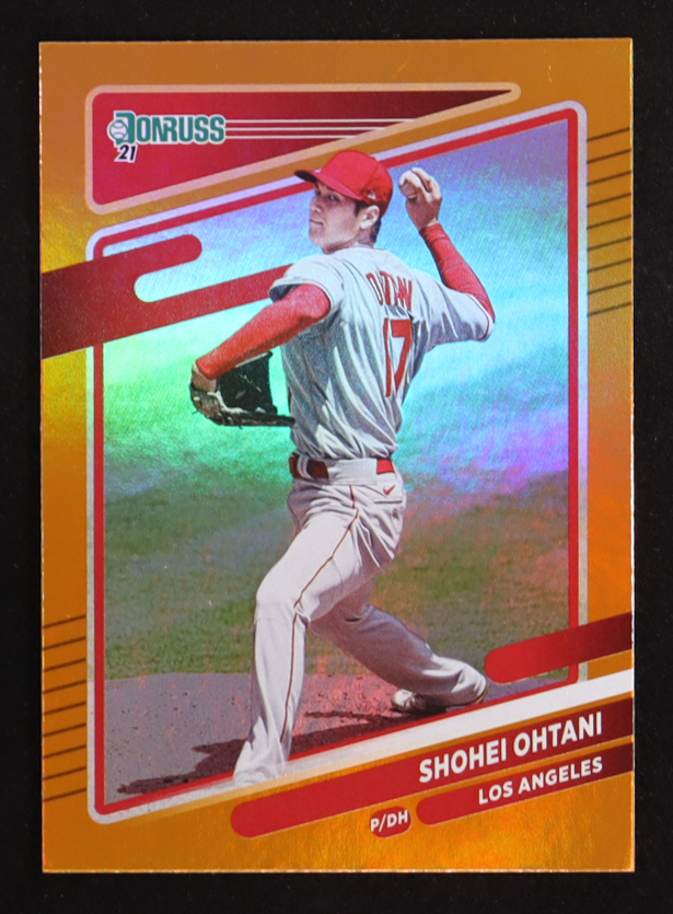 Shohei Ohtani 2021 Donruss Holo Orange #199 at PristineAuction.com Shohei Ohtani 2021 Donruss Holo Orange #199 at PristineAuction.com