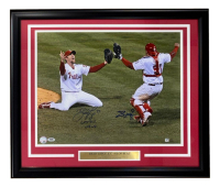 Brad Lidge & Carlos Ruiz Signed Phillies Custom Framed Photo Inscribed "Last Out 08 WSC" (PSA) at PristineAuction.com
