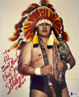 Chief Jay Strongbow Signed WWE 8x10 Photo (Beckett) at PristineAuction.com
