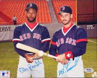 Ellis Burks & Mike Greenwell Signed Red Sox 8x10 Photo (PSA) at PristineAuction.com
