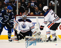 Nikolai Khabibulin Signed Oilers 11x14 Photo (PSA) at PristineAuction.com
