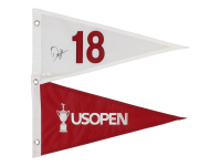 Dustin Johnson Signed "US Open" 18th Hole Replica Pin Flag (JSA) at PristineAuction.com