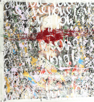 "Through The Noise" 2026 38x38 Original Painting on Canvas by Tadas Zaicikas | TedyZet (Zaicikas) at PristineAuction.com