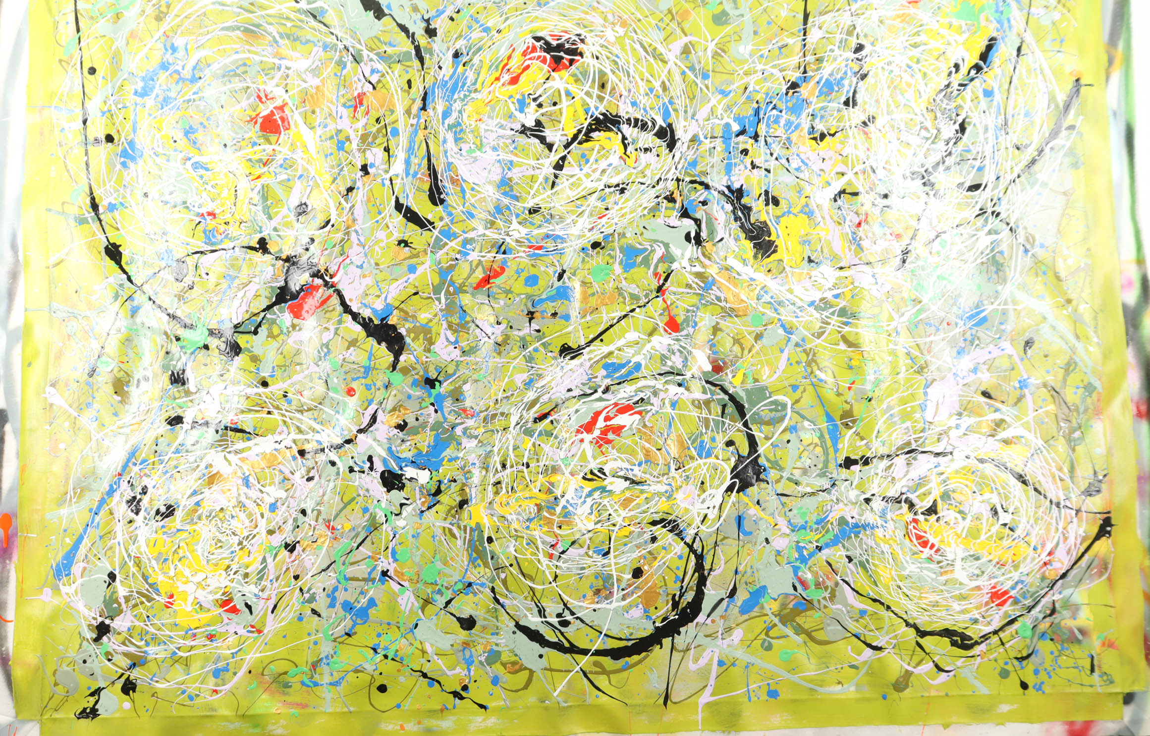 "Ultra Lines W1" 2026 42x58 Original Painting on Canvas by Tadas Zaicikas | TedyZet (Zaicikas) at PristineAuction.com "Ultra Lines W1" 2026 42x58 Original Painting on Canvas by Tadas Zaicikas | TedyZet (Zaicikas) at PristineAuction.com